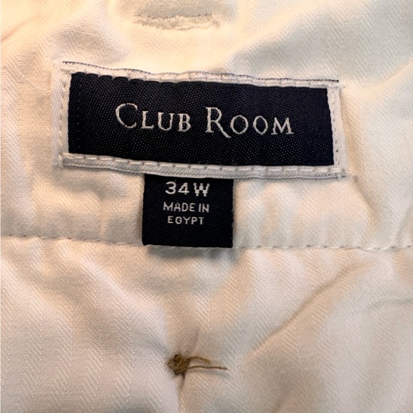 Club Room men white flat front size 34 shorts - Picture 4 of 8